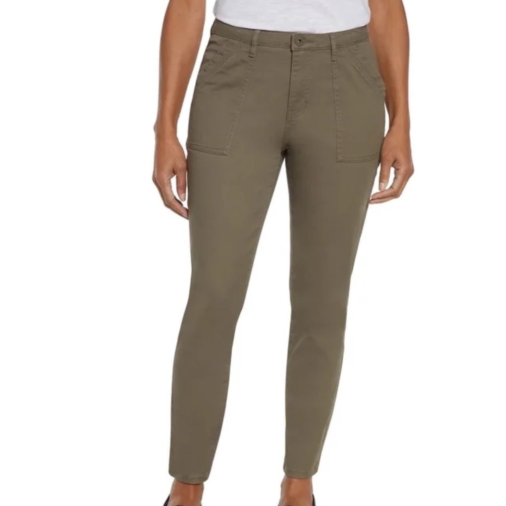 Banana Republic High Rise Twill Pant Women 12 Green New With Tags